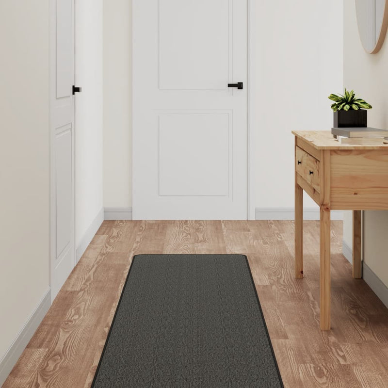 Runner de alfombra Vidaxl 50x150 cm-aspecto de aspecto antracita