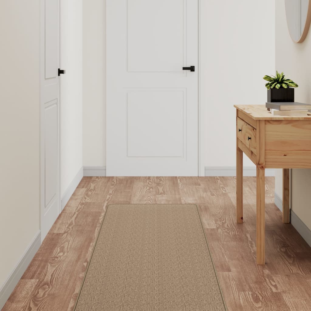Runner de alfombra Vidaxl 50x300 cm Sisal Look de color arena