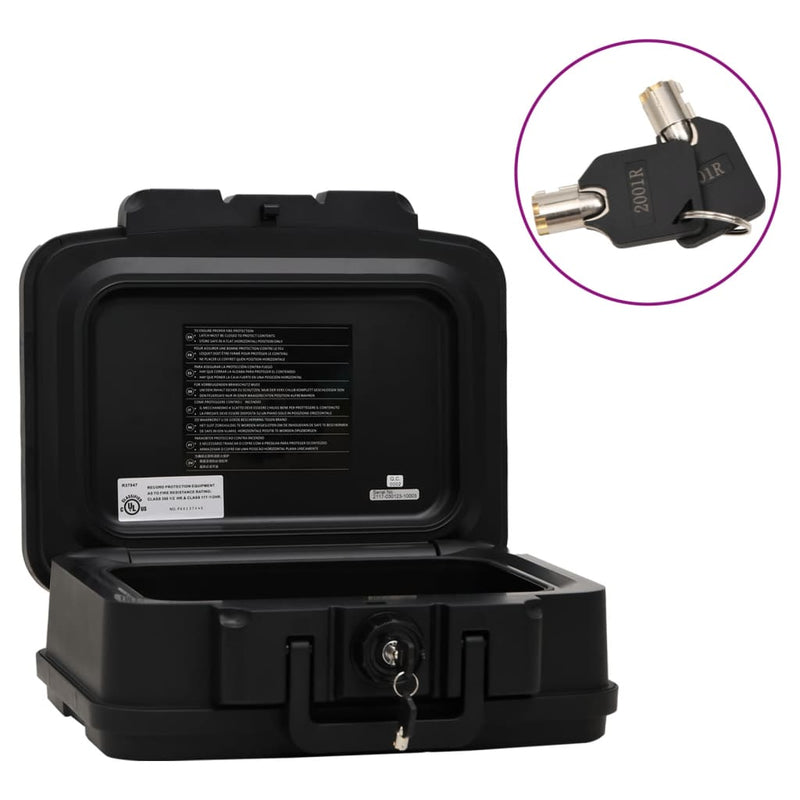 Vidaxl Safe 38x32.5x16.5 cm nero