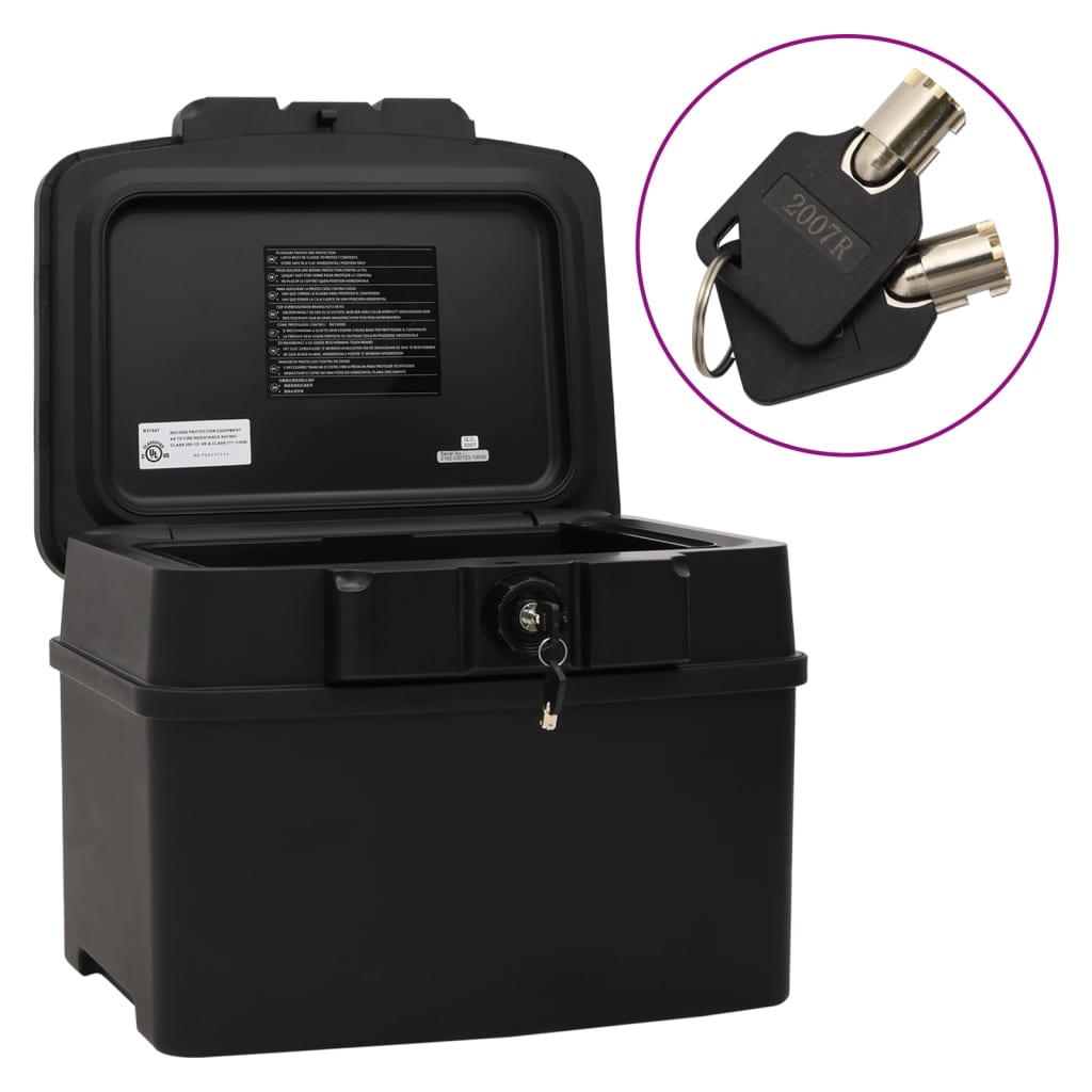 Vidaxl Safe 44x37x34 cm nero