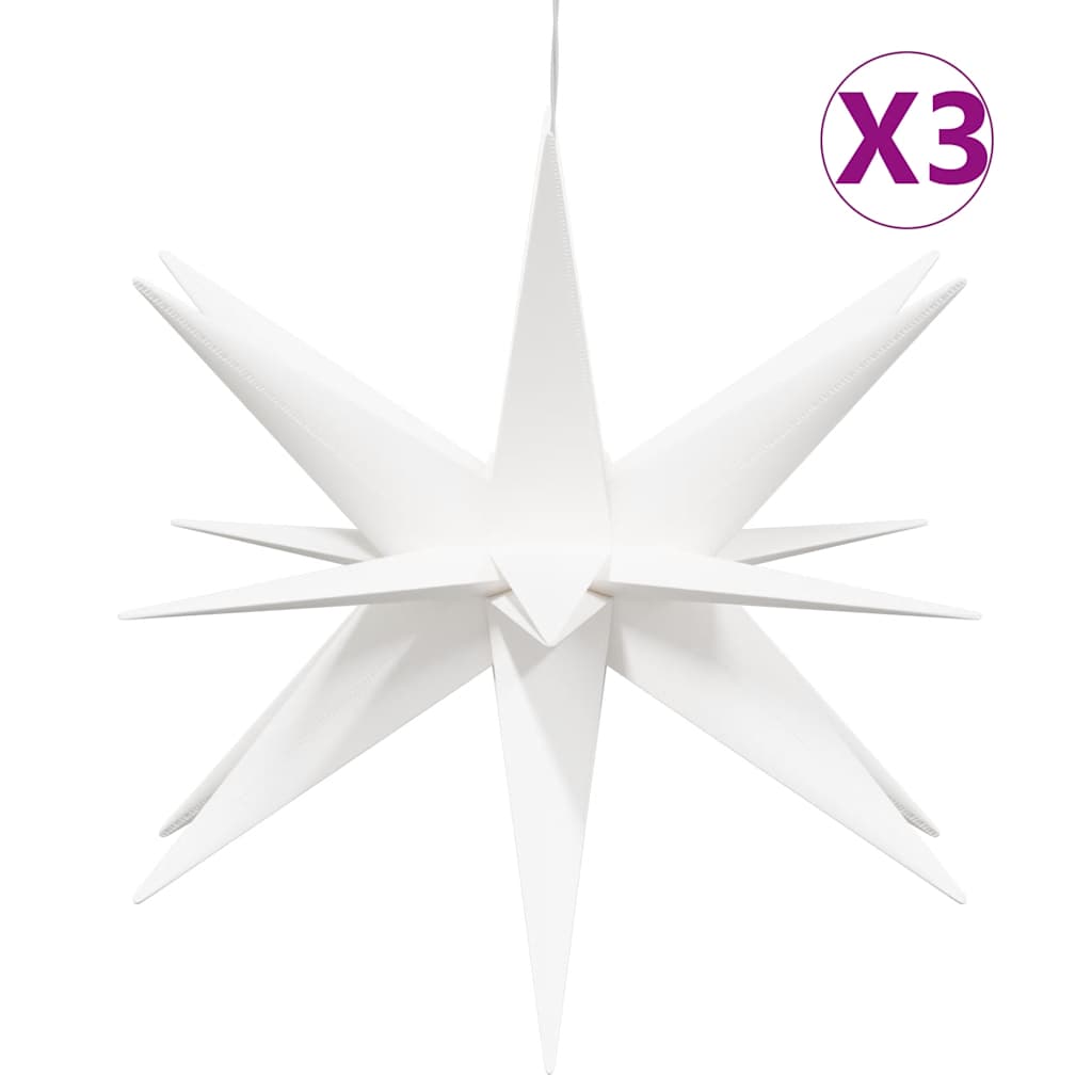 Vidaxx Luci natalizie con LED 3 pezzi pieghevoli 57 cm bianche