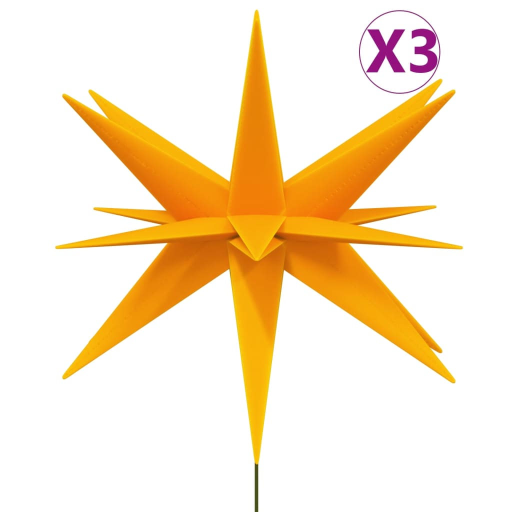 Vidaxl lampade natalizie con perno macinato e LED 3 ST 57 cm giallo
