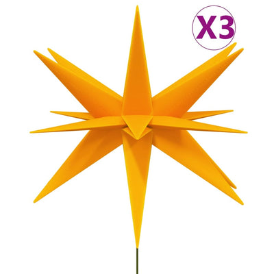 Lámparas navideñas de Vidaxl con pasador de tierra y LED 3 ST 57 cm amarillo
