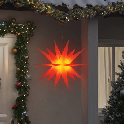 VidaXL Kerstlampen met LED's 3 st inklapbaar 100 cm rood