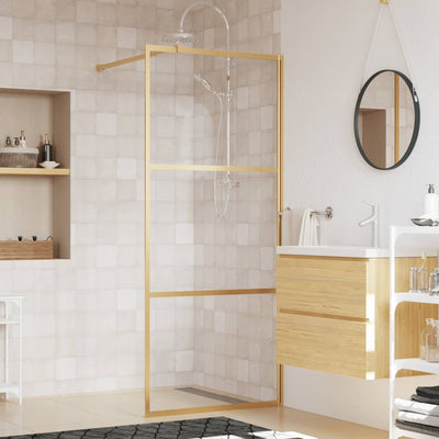 Vidaxl Walk-in Walk-In Wall trasparente 80x195 cm ESG-Glas Oro colorato