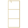 Vidaxl Walk-In Shower Wall Transparent 90x195 cm ESG Glass Gold Colored