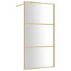 Vidaxl Walk-In Show-In Wall trasparente 100x195 cm ESG-Glas Oro colorato