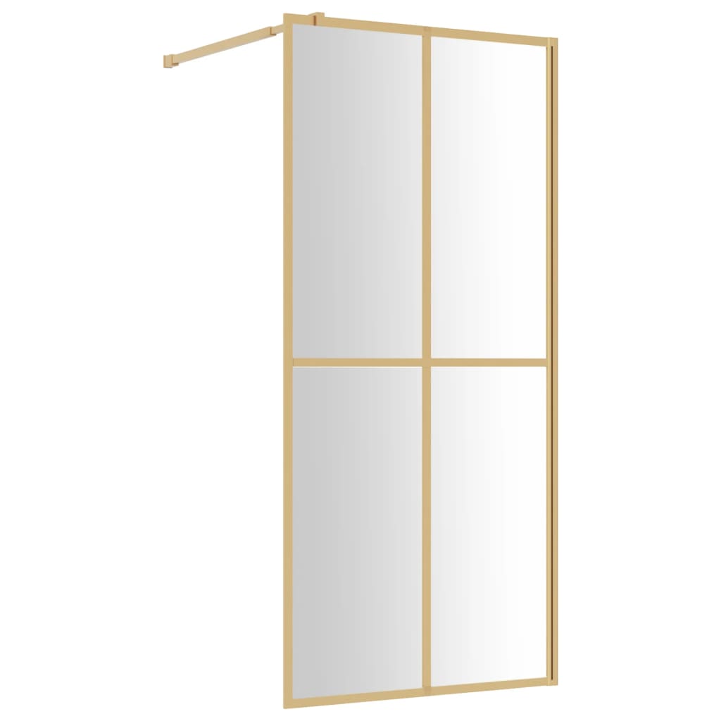 Vidaxl Walk-in Walk-In Wall trasparente 80x195 cm ESG-Glas Oro colorato