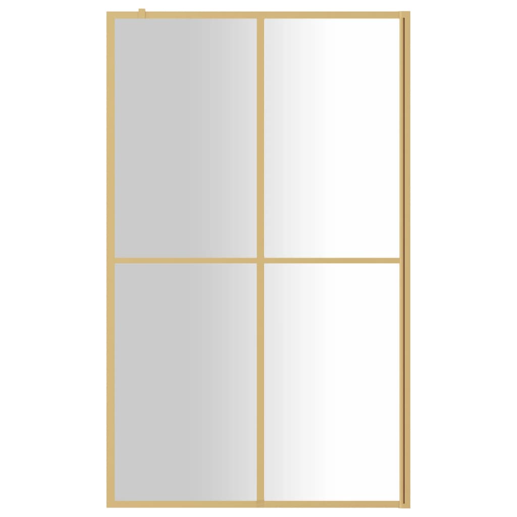 Vidaxl Walk-In Show-In Wall trasparente 118x195 cm ESG-Glas Oro colorato