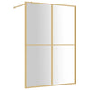 Vidaxl Walk-In Show-In Wall trasparente 140x195 cm ESG Glass Gold Coloted