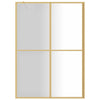 Vidaxl Walk-In Show-In Wall trasparente 140x195 cm ESG Glass Gold Coloted