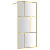 Vidaxl inloopdouchewand transparant 80x195 cm esg-glas goudkleurig