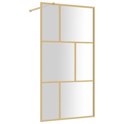 Vidaxl Walk-In Show-In Wall trasparente 100x195 cm ESG-Glas Oro colorato