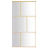 Vidaxl Walk-In Show-In Wall trasparente 100x195 cm ESG-Glas Oro colorato