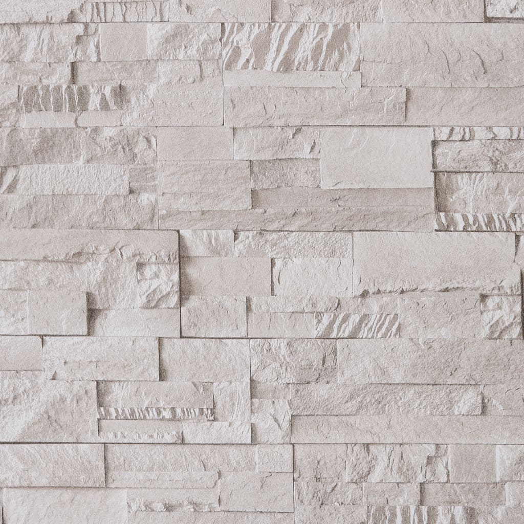 Wallpaper Vidaxl Fore's Wallpaper 3D con pietra 10x0,53 m color crema
