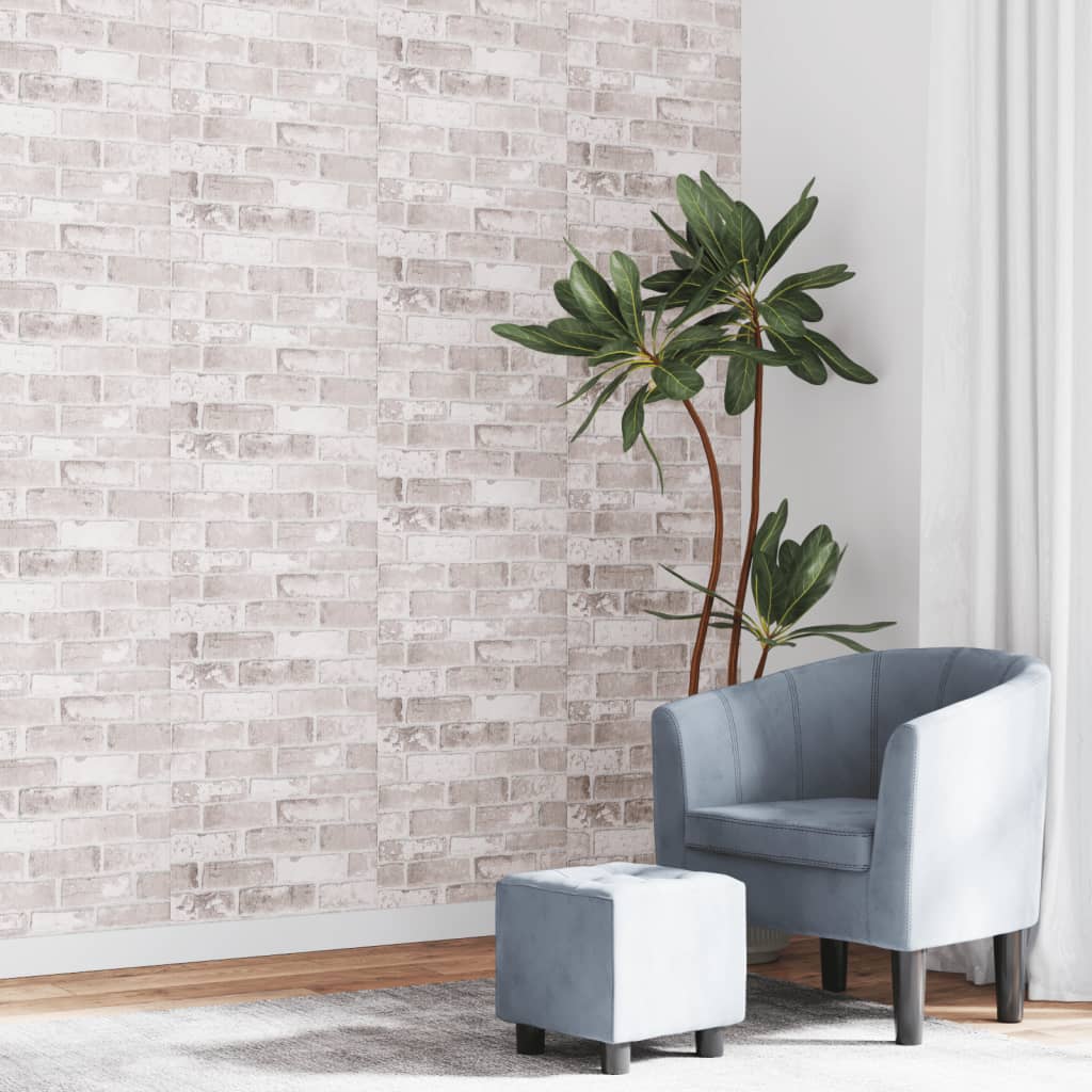 Wallpaper Vidaxl Fore's Wallpaper 3D Brick Pattern 10x0,53 m grigio