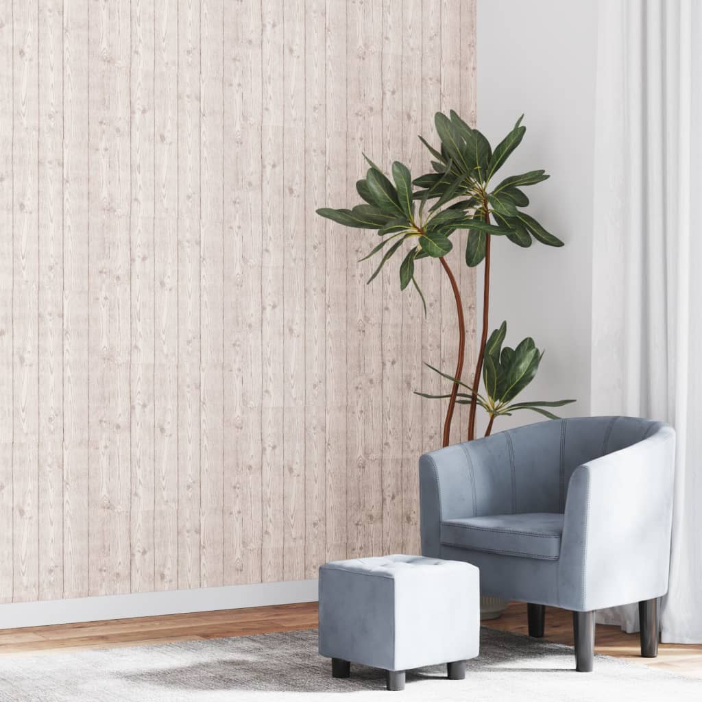 Vidaxl Fore's Wallpaper 3D Houtsnven 10x0.53 m Grigio