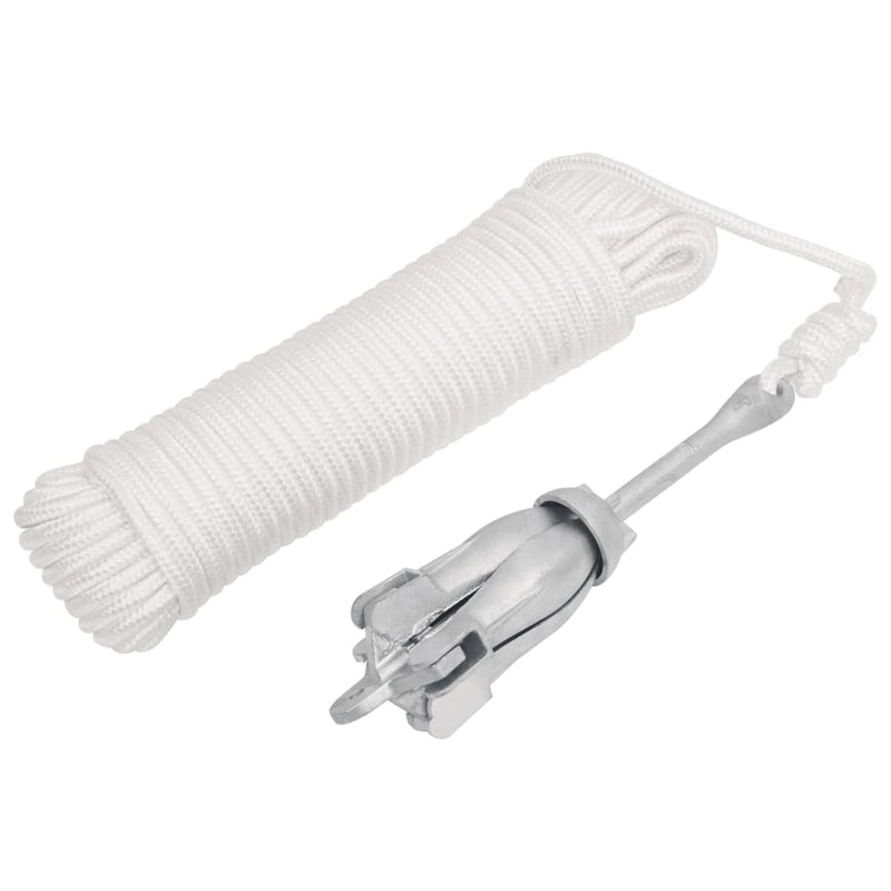 Vidaxl con cuerda plegable 1.5 kg de plateado de hierro forjado