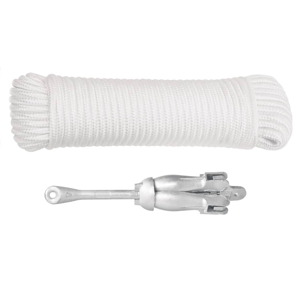 Vidaxl con cuerda plegable 1.5 kg de plateado de hierro forjado