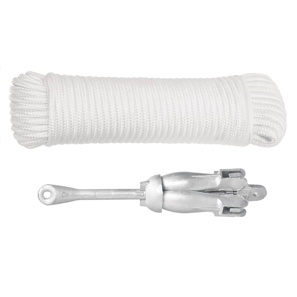 Vidaxl con cuerda plegable 2.5 kg de plateado de hierro forjado