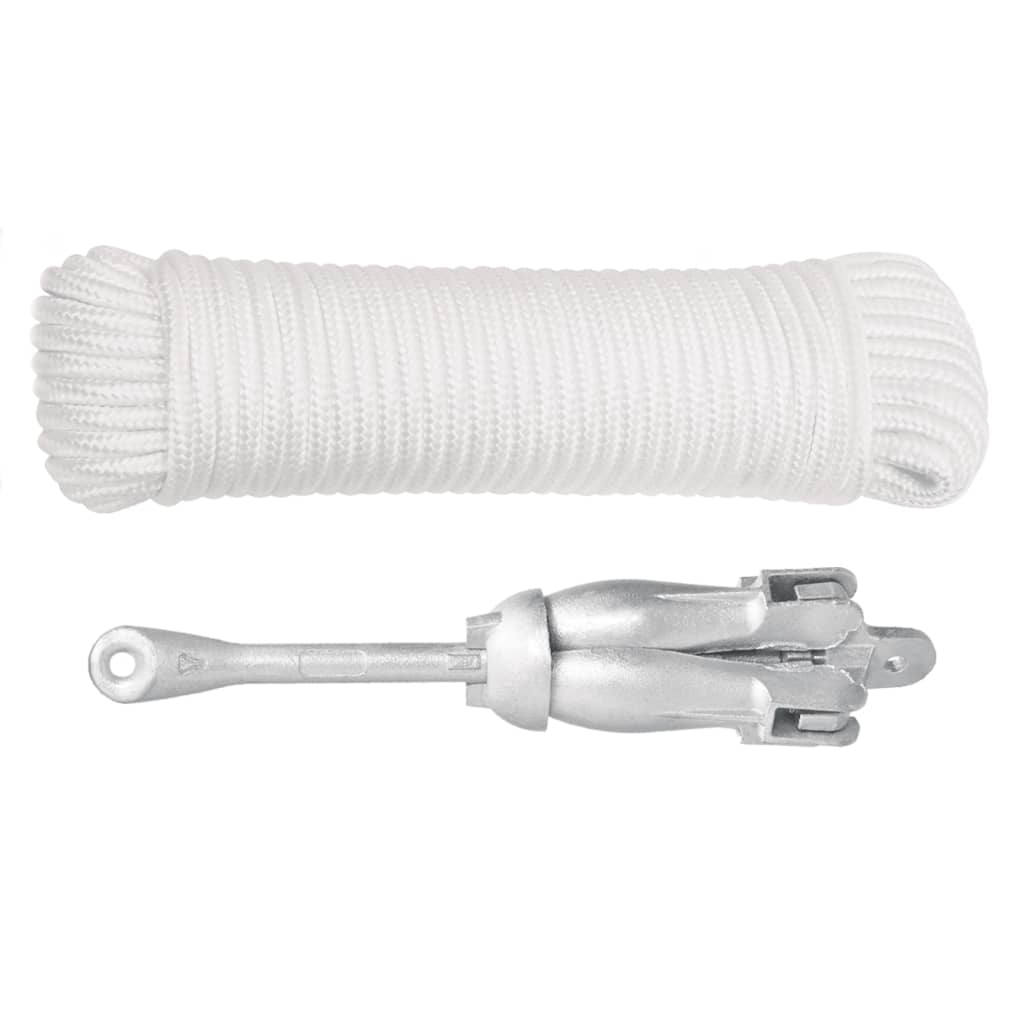 Vidaxl con cuerda colafable 3.2 kg de plateado de hierro forjado de color