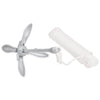 Vidaxl con cuerda colafable 3.2 kg de plateado de hierro forjado de color