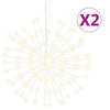 Vidaxl Lighting Christmas Fireworks 2 St 140 LED bianchi caldi 17 cm