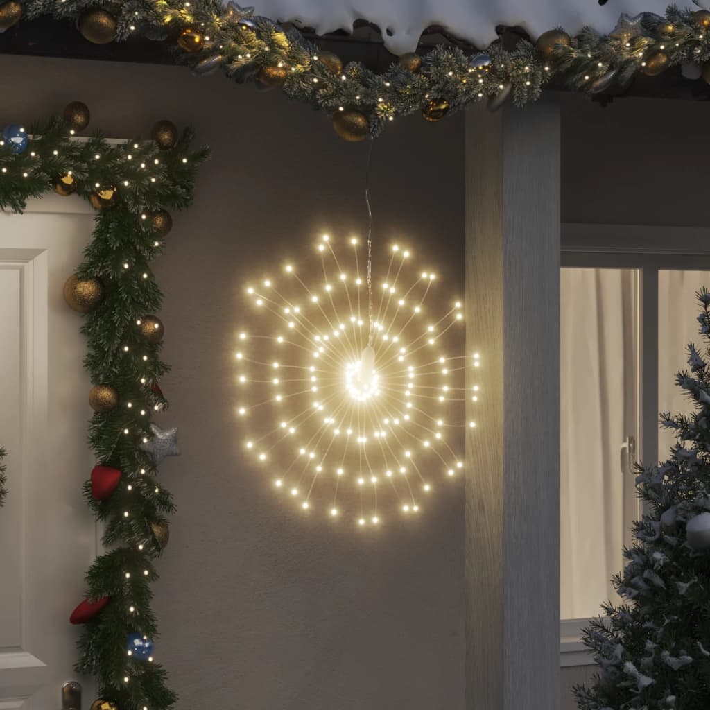 Vidaxl Lighting Christmas Fireworks 8 St 140 LED bianchi caldi 17 cm