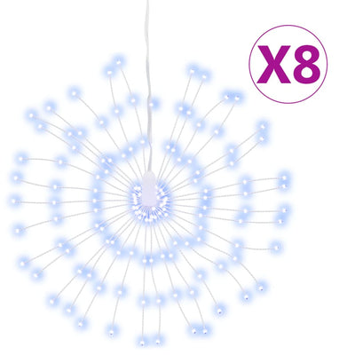 Vidaxl Fireworks de iluminación navideña 8 ST 140 LED en blanco frío 17 cm