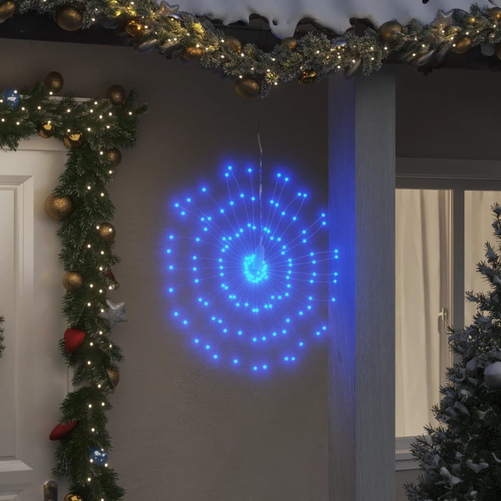 VIDAXL LIGHTINI DELL'ILLEGNO NATALE 2 ST 140 LED blu 17 cm