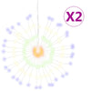 Vidaxl Fireworks de iluminación navideña 2 ST 140 LED multiColeados de 17 cm