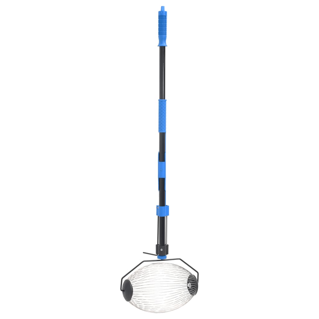 Colector de tuercas Vidaxl 127 cm de acero azul
