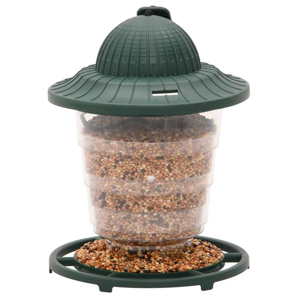 Vidaxl Bird Feeds 3 PCS 13x13x17 cm de color verde oscuro
