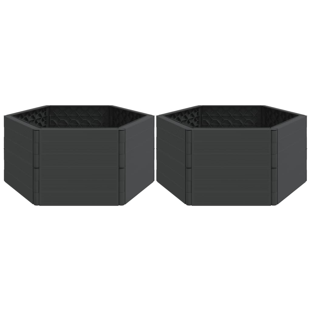 Vidaxl Fioters 2 St PP Antracite -Colored