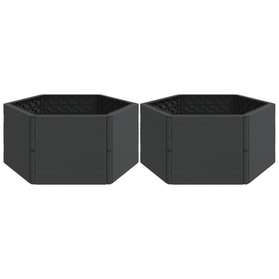 Vidaxl Fioters 2 St PP Antracite -Colored