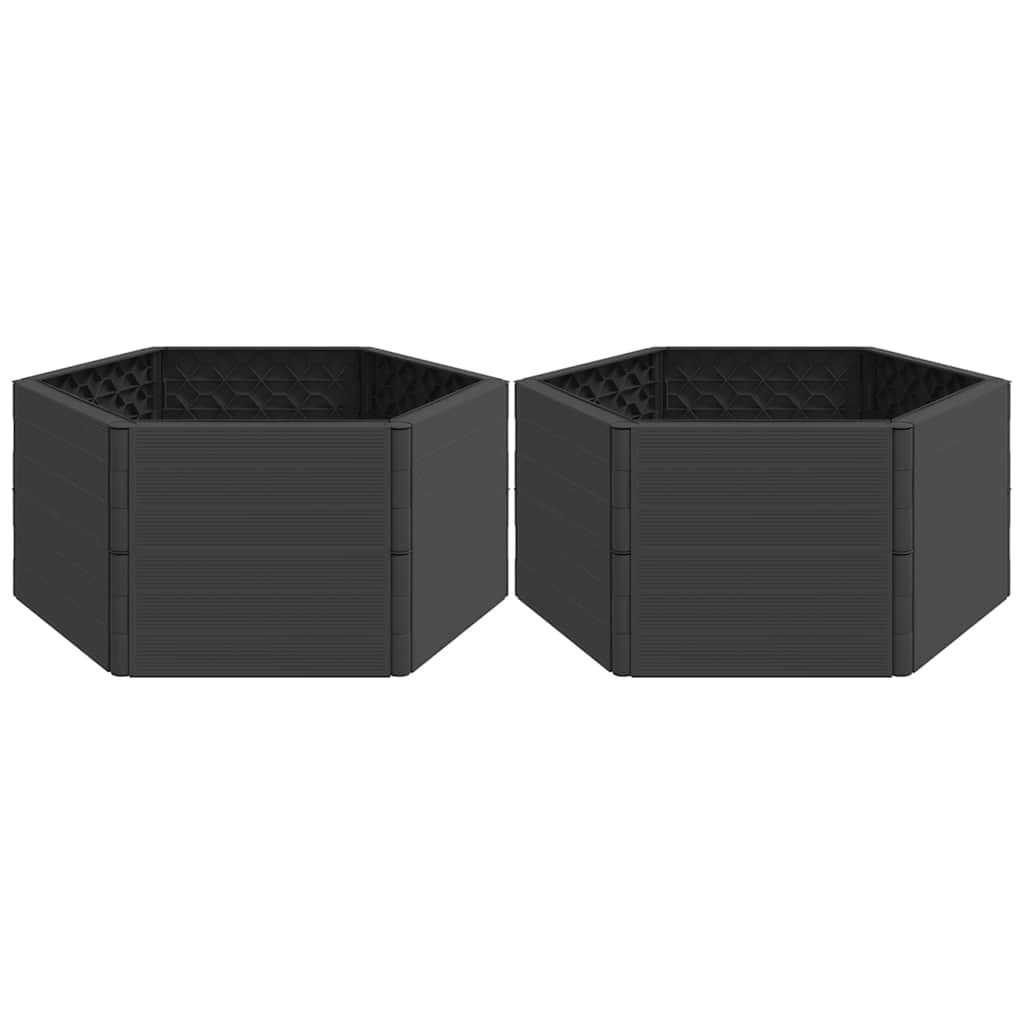 Vidaxl Fioters 2 St PP Antracite -Colored