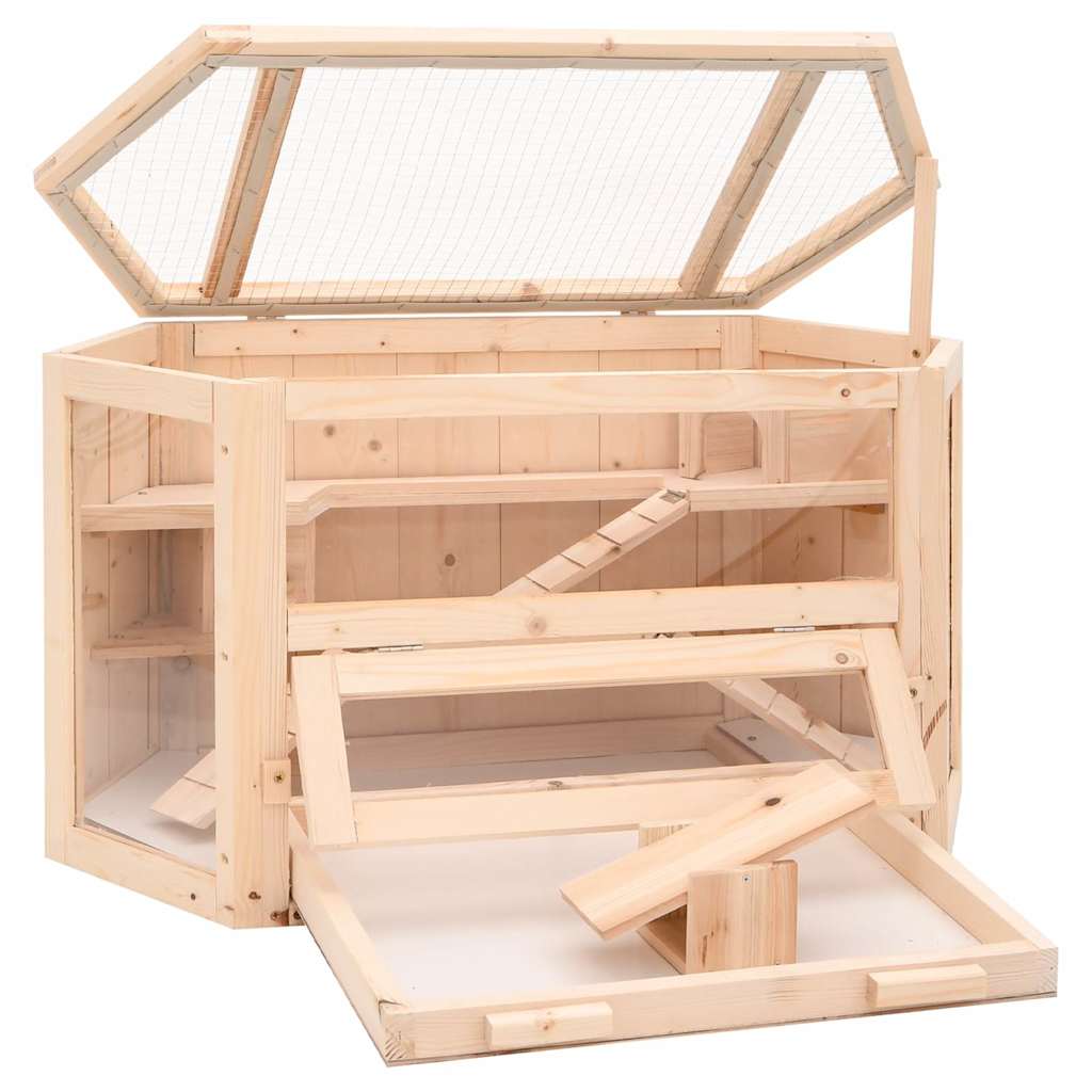 Vidaxl Hamsterkooi 80x40x43 cm de pino sólido