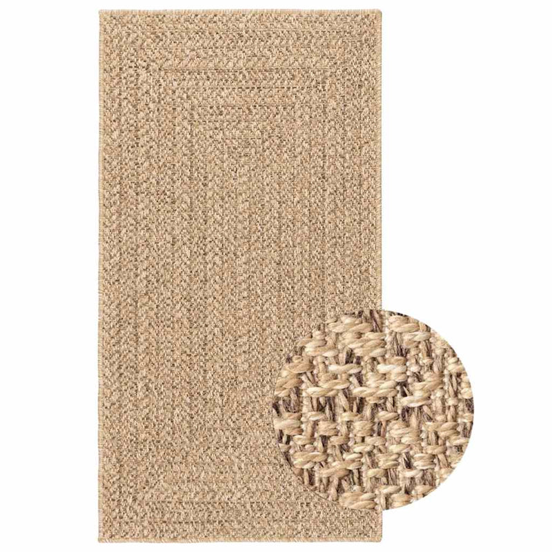 Vidaxl Rug Zizur dentro y fuera de 80x150 cm de yute Look