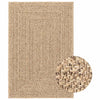Vidaxl Rug Zizur dentro y fuera de 120x170 cm de yute Look