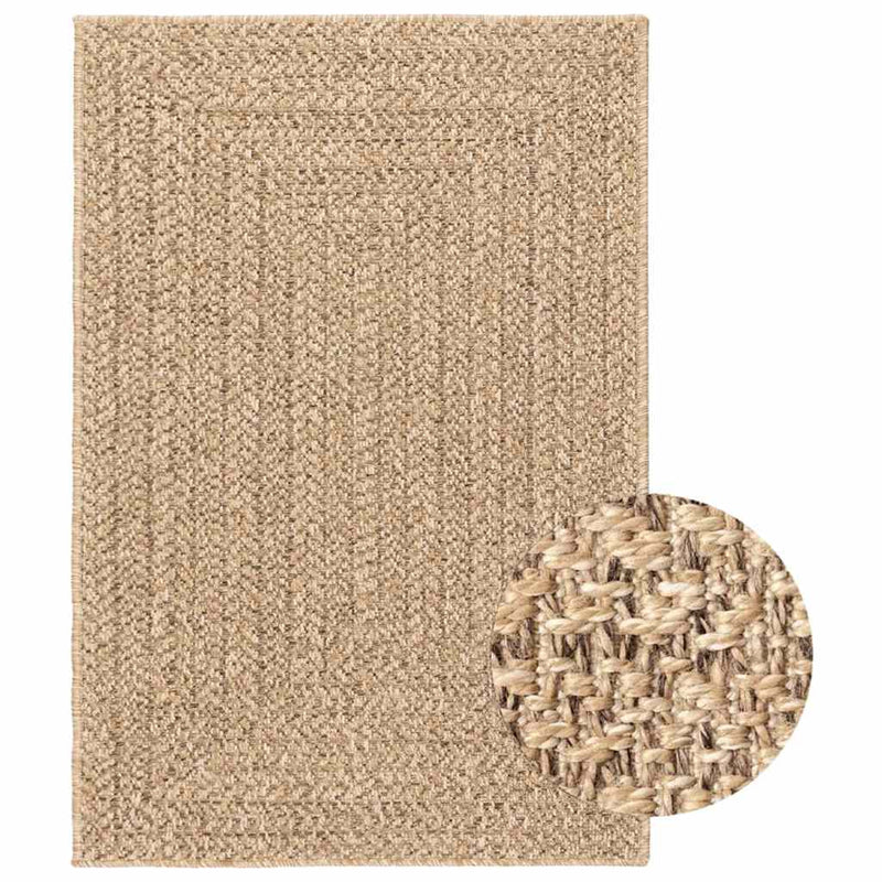 Vidaxl Rug Zizur dentro y fuera de 120x170 cm de yute Look