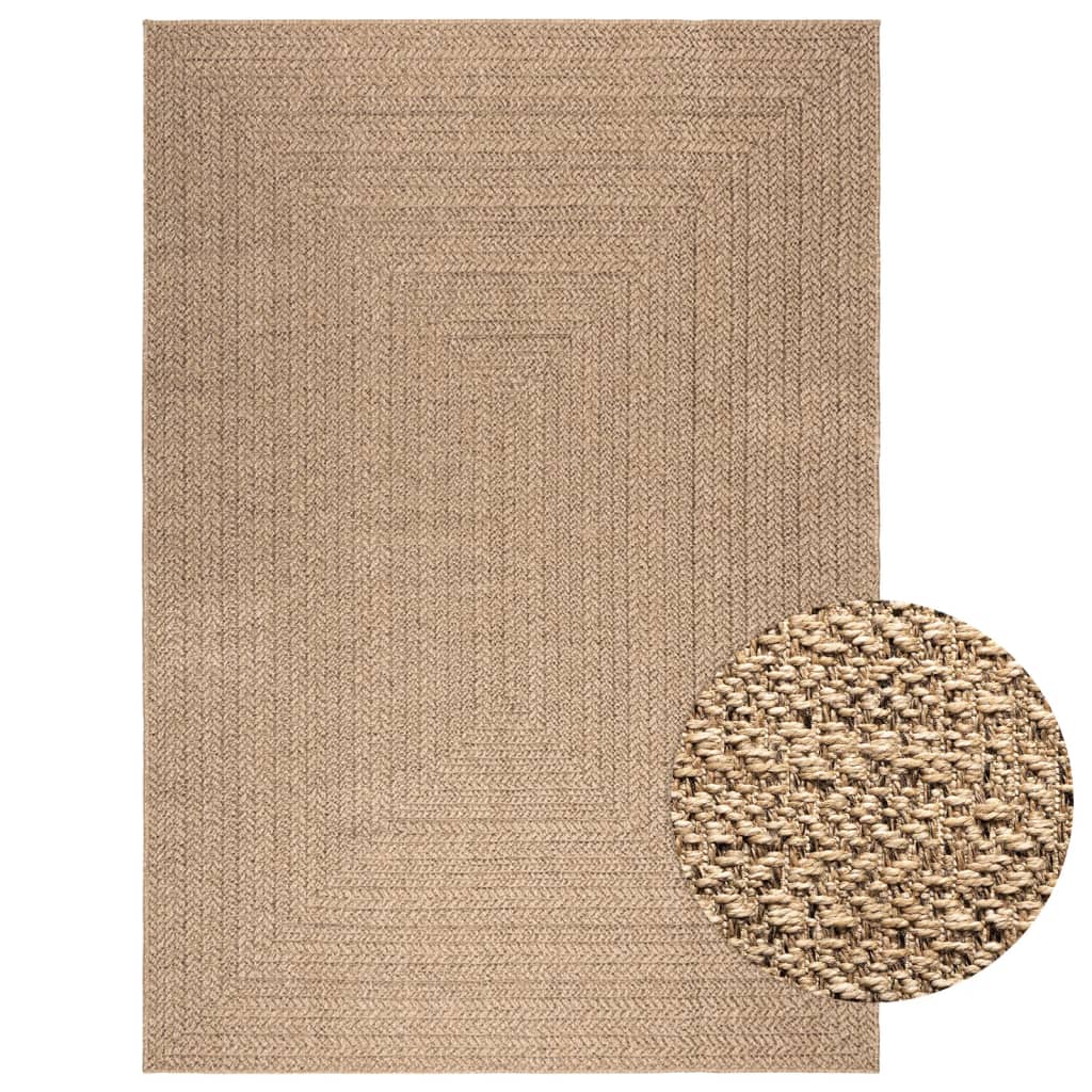 Vidaxl Rug Zizur all'interno e all'esterno di 160x230 cm look da iuta