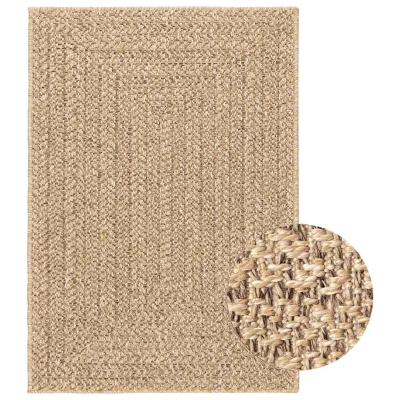 Vidaxl Rug Zizur all'interno e all'esterno di 160x230 cm look da iuta