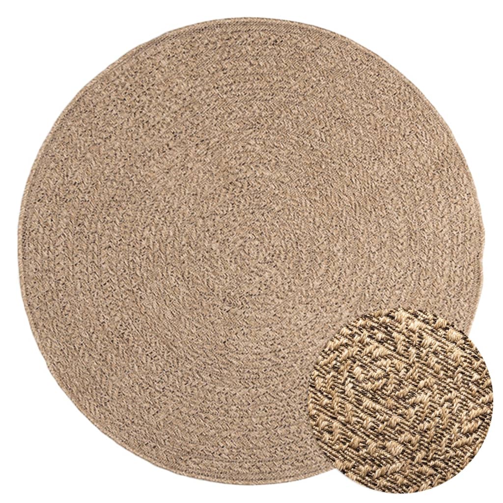 Vidaxl Rug Zizur all'interno e all'esterno di 120 cm look da iuta
