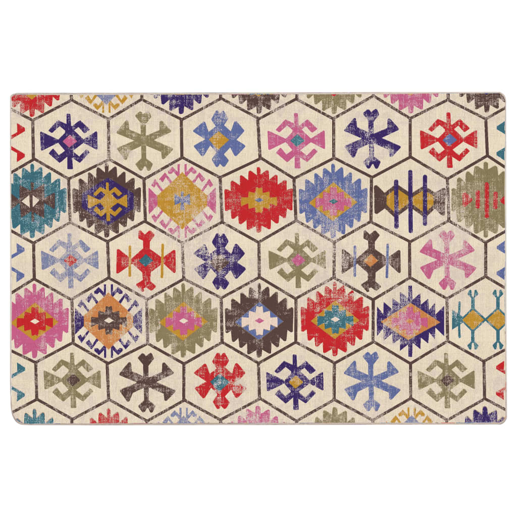 Tappeto vidaxl lavabile antiscivolo 120x180 cm multicolorato