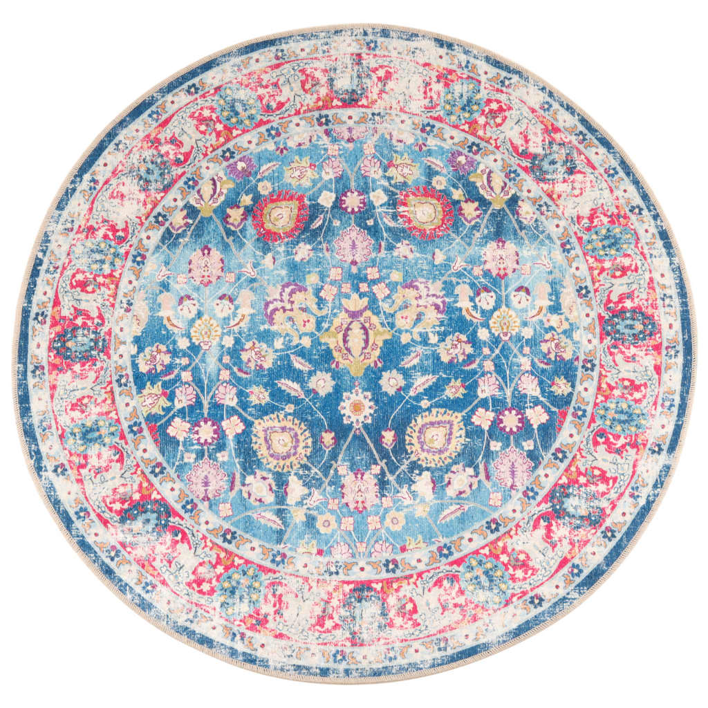 Tappeto vidaxl lavabile antiscivolo Ø 120 cm multicolore