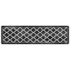 Tappeto vidaxl lavabile antiscivolo 80x300 cm bianco e nero