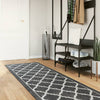 Vidaxl alfombra lavable con lavado de 80x300 cm en blanco y negro