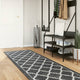 Tappeto vidaxl lavabile antiscivolo 80x300 cm bianco e nero