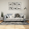 Vidaxl RUG LAVABLE ANTI-SLIP 120x180 cm en blanco y negro