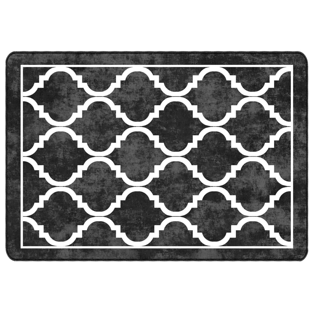 Tappeto vidaxl lavabile antiscivolo 160x230 cm bianco e nero